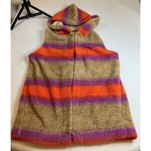 KOOLABURRA by UGG Cardigan Vest Womens Small Open Hooded Cozy Sherpa Fleece Soft